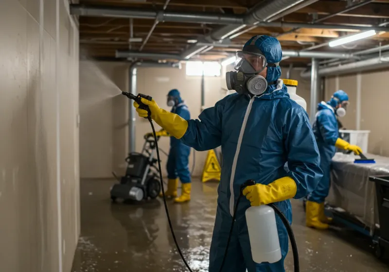 Basement Sanitization and Antimicrobial Treatment process in Stevens County, WA