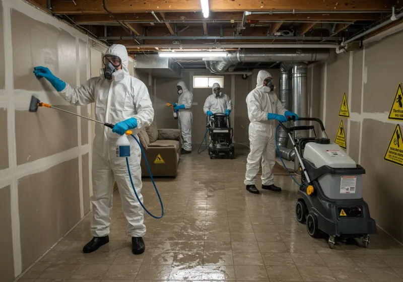 Basement Moisture Removal and Structural Drying process in Stevens County, WA